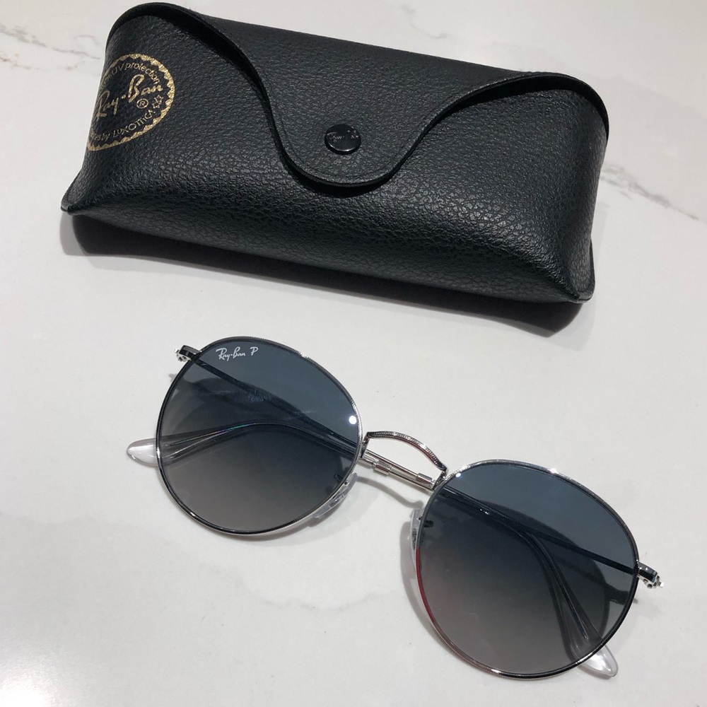 Rayban Round Sunglasses Silver
